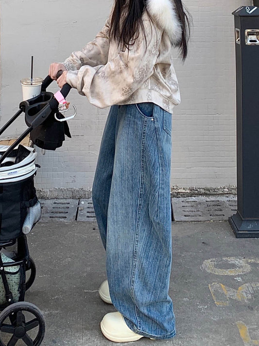 Trendy Washed Distressed Machete Jeans for Women - High-Waisted Style - Buy Center