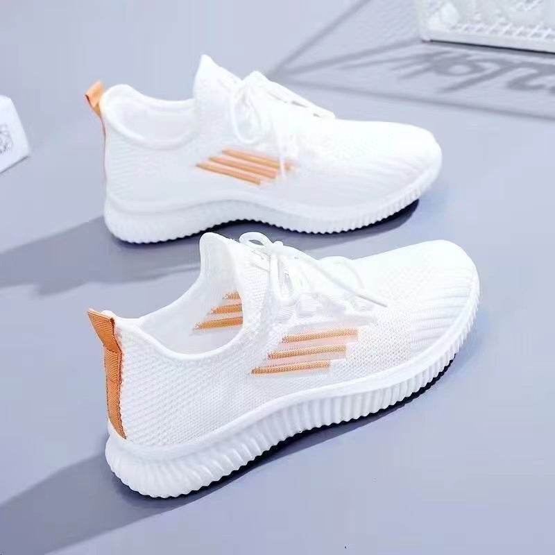 Breathable Casual Sports Flats - Korean Flyknit Shoes for Comfort & Style - Buy Center