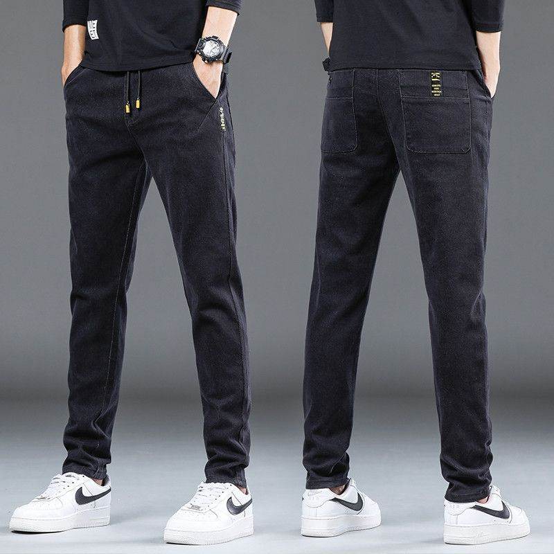 Stretch Denim Casual Men's Trousers - Lightweight & Mid Waist Design - Buy Center