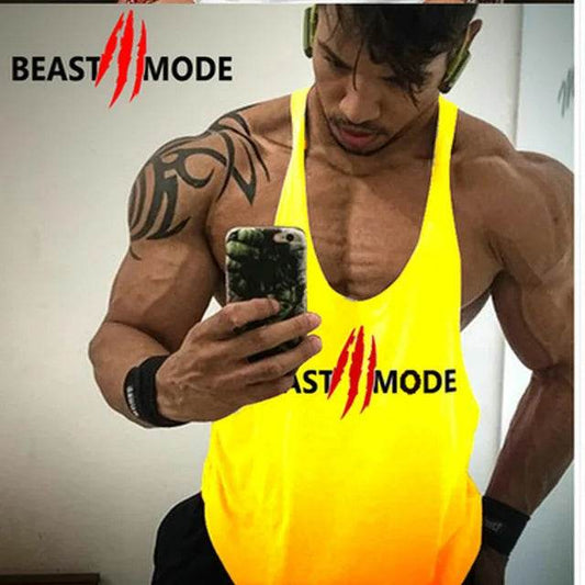 Men's Summer Muscle Vest - Casual Cotton Tank Top with Print Design - Buy Center