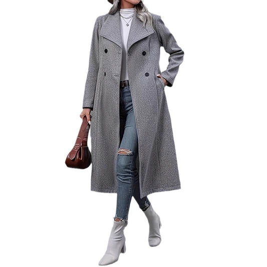 Buycenter Lady Temperamental Overknee Coat - Elegant Trench for Women - Buy Center
