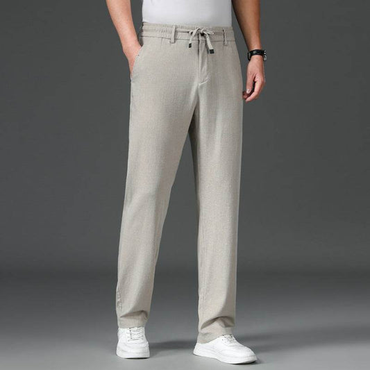 Summer Thin Cotton-Linen Trousers - Breathable Loose-Fit White Pants - Buy Center