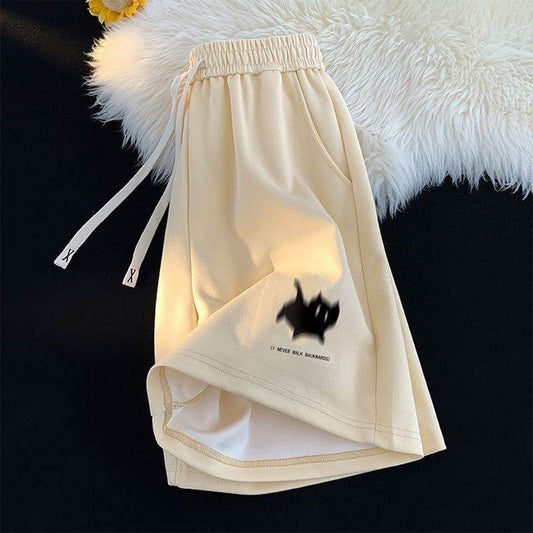 American Retro High Waist Sports Shorts - Trendy Bamboo Fiber Casual Pants - Buy Center