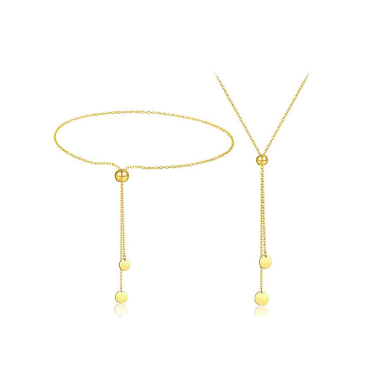 Buy Center S925 Sterling Silver Necklace Bracelet Set - Fashion Jewelry - Buy Center