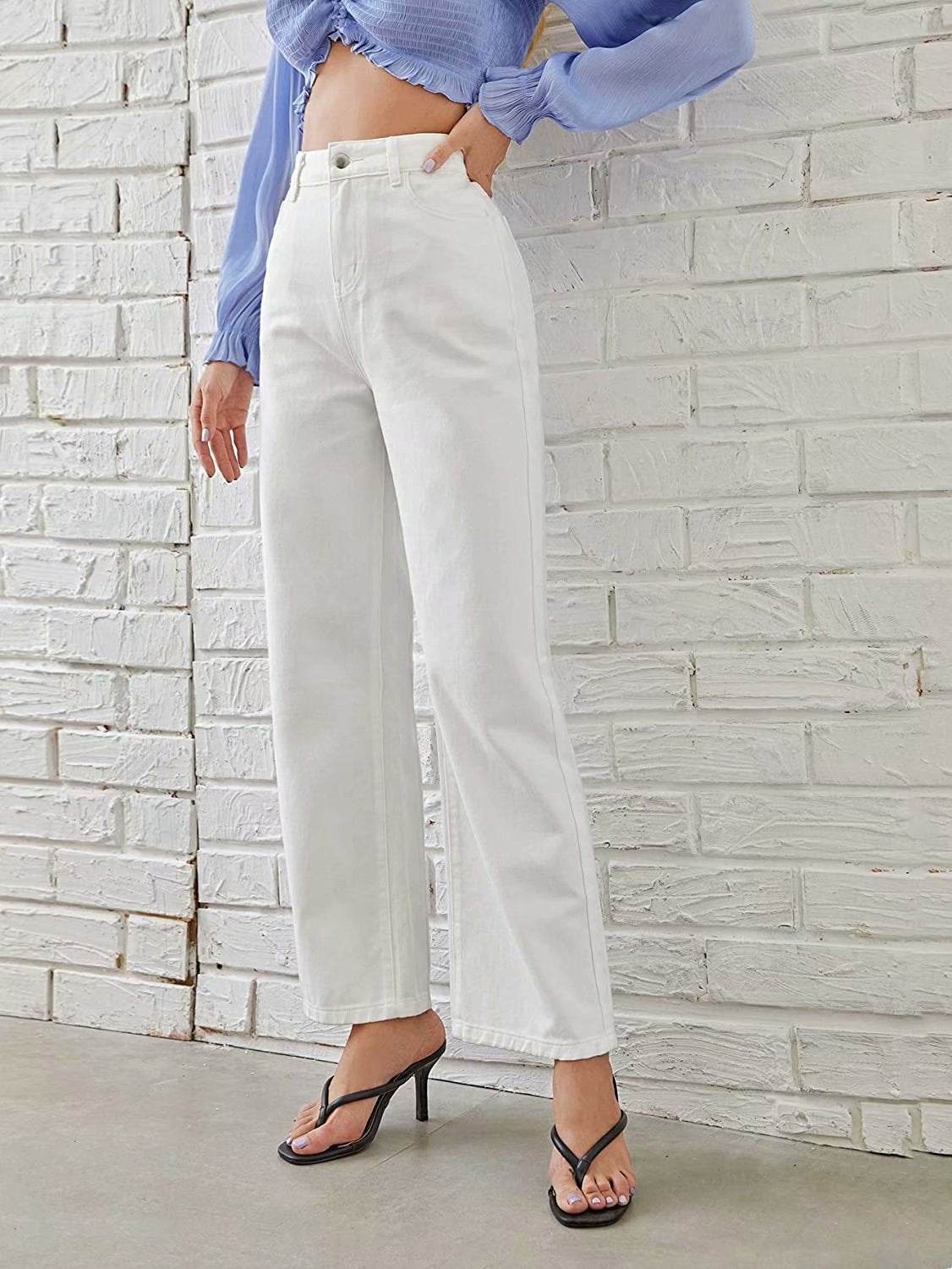 High Waist Wide Leg Jeans - Casual Slim Fit for Retro Style 2025 - Buy Center