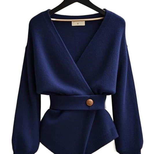 Buycenter Women's Beautiful Blue Sweater - Stylish Pullover for Commuting - Buy Center