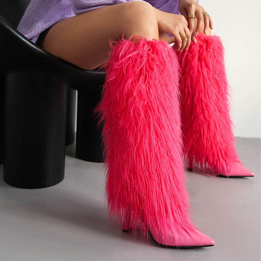 Stylish Stiletto Heel Women's High Boots - Sizes 33-46 for Autumn/Winter - Buy Center