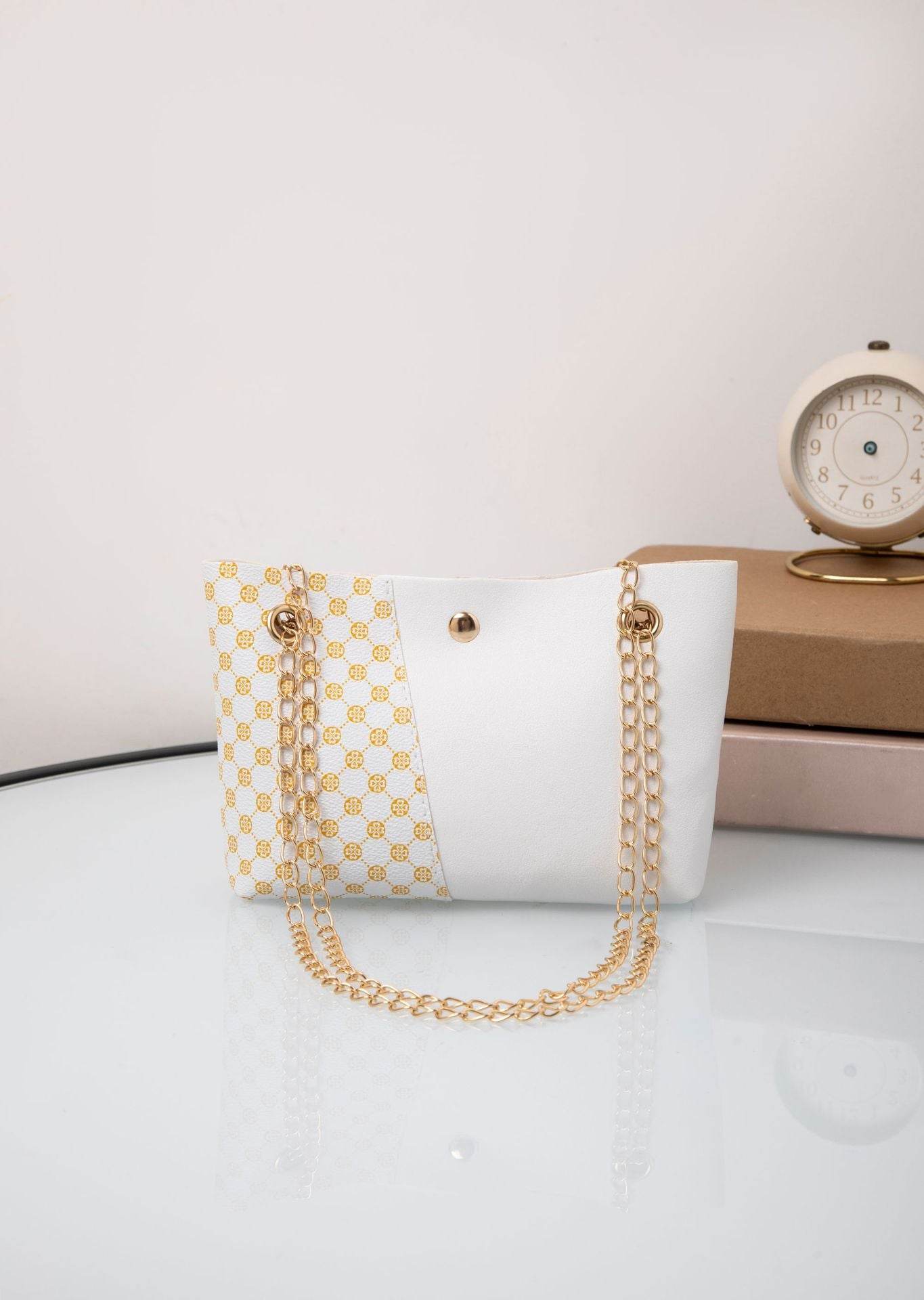 Dotted Prints Chain Shoulder Bag - Stylish PU Messenger for 2025 - Buy Center