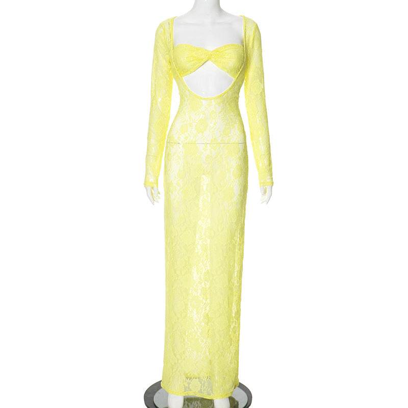 Buycenter Summer Solid Color Hollow Dress - High-Waisted Jumpsuit in 4 Colors - Buy Center