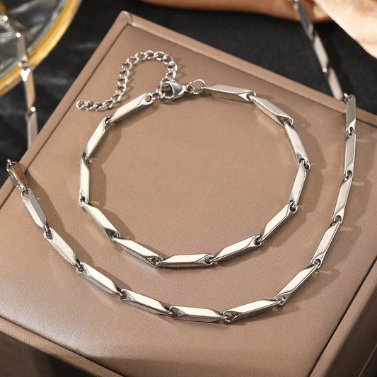 Niche Design Titanium Steel Melon Seeds Necklace - Durable Stylish Jewelry - Buy Center