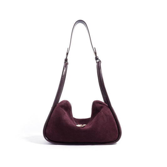 Women's Frosted Pillow Handbag - Stylish Burgundy & Coffee Shoulder Bag - Buy Center