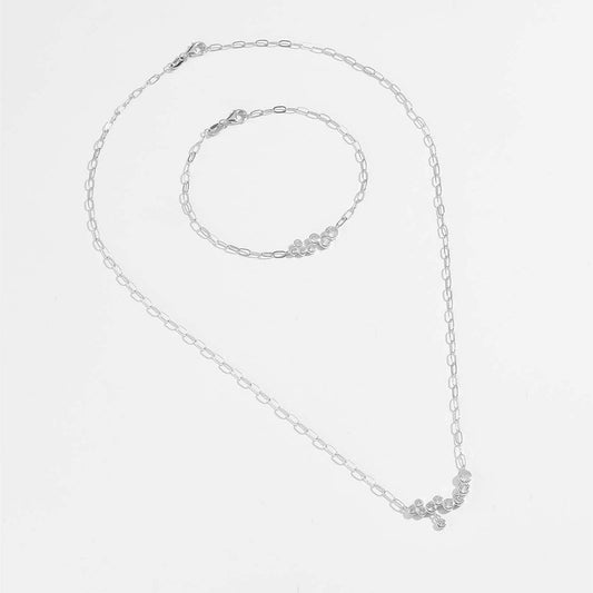 Buy Center Retro Diamonds Necklace & Bracelet Set for Women - Fashion Jewelry - Buy Center