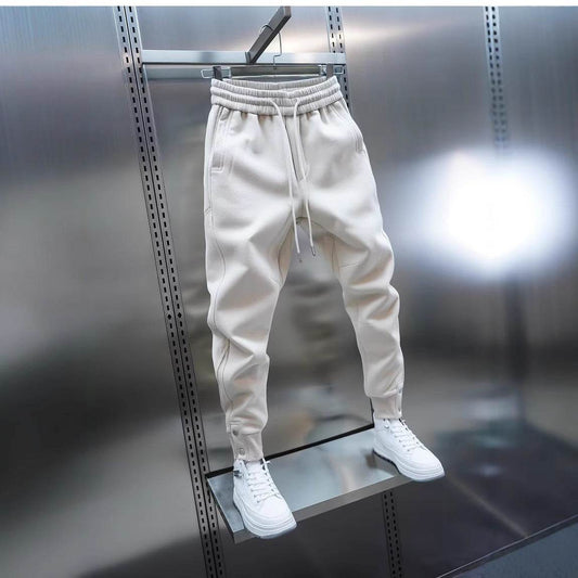 Men's Ankle Banded Slacks - Casual Solid Color Pants for Teenagers - Buy Center