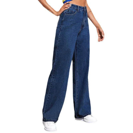 High Waist Wide Leg Jeans - Casual Slim Fit for Retro Style 2025 - Buy Center