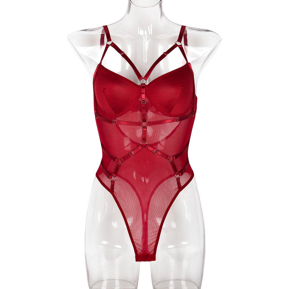 Buycenter Women's Slimming Patchwork Jumpsuit - Black, White, Wine Red - Buy Center