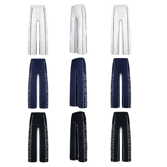 Stylish Casual Sports Pants - Loose Hot Diamond Letter Stripes for Teens - Buy Center