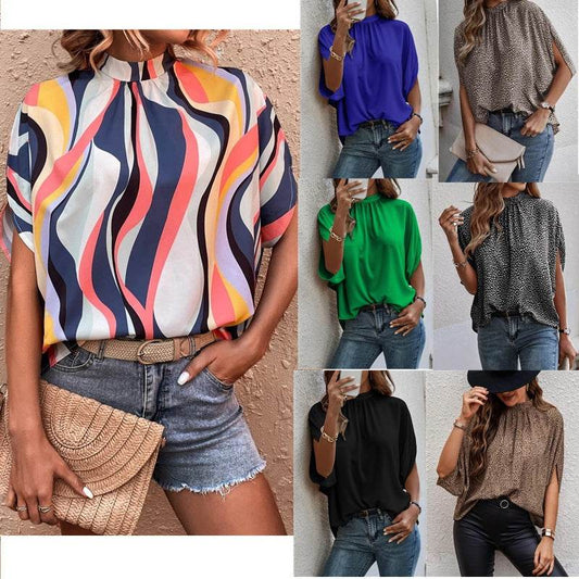 Casual Fashion Split Batwing Sleeve Top - Stylish Blouse for Women 2025 - Buy Center