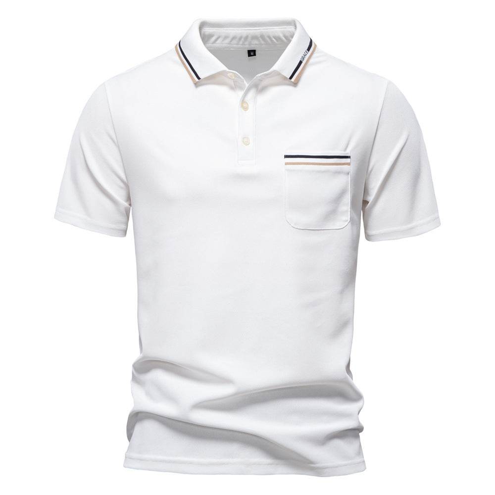 Men's Casual Striped Polo Shirt - Short Sleeve, Summer Top for Youth - Buy Center