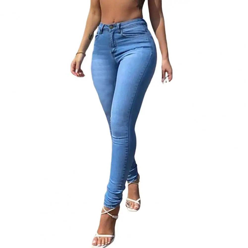 2022 Women’s High Waist Skinny Jeans - Elastic Pencil Pants - Buy Center