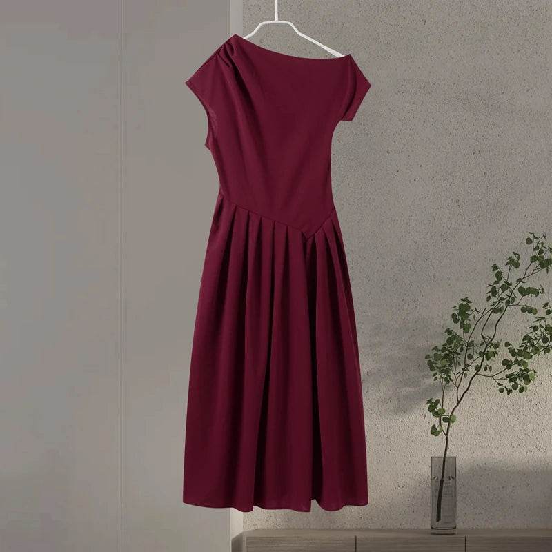 Elegant A-Line Sleeveless Dress for Women - Spring/Summer Style - Buy Center
