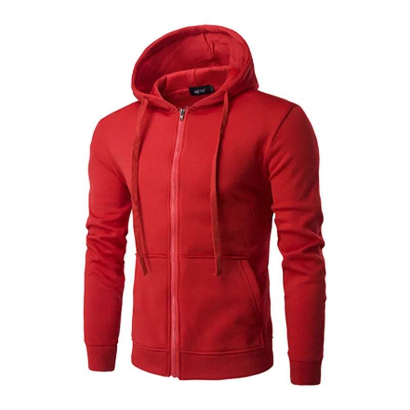 Men's Autumn Zipper Hoodie - Slim Fit Long Sleeve Sweatshirt Jacket - Buy Center