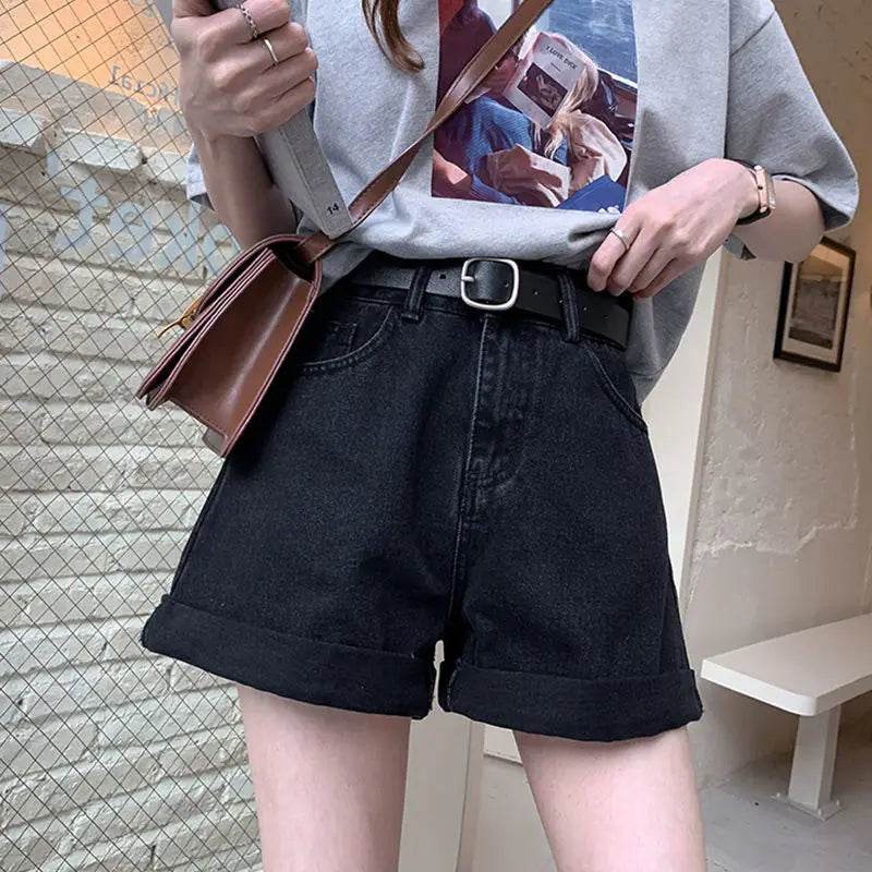 Trendy High Waist Denim Shorts for Women - Summer 2024 Style - Buy Center