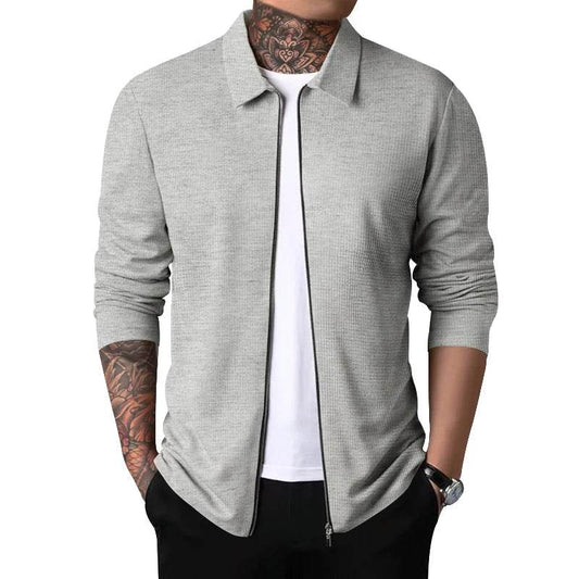 2024 Men's Casual Jackets - Spring & Autumn Zippered Polo Neck Style - Buy Center