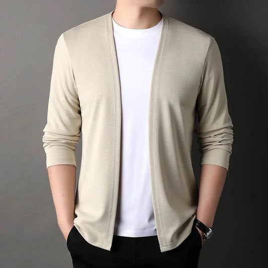 FAVOCENT Men's Knit Cardigan - Slim Fit Solid Color Casual Sweater - Buy Center