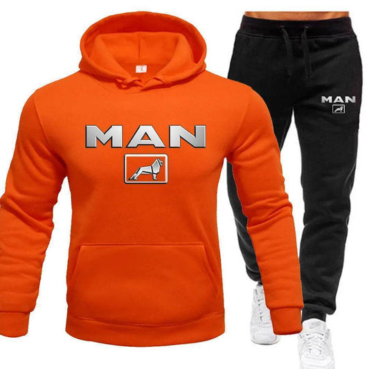 Men's Hoodie Pants Tracksuit Set - Casual Pullover Sportswear - Buy Center