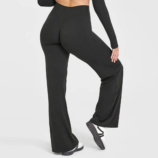 Women's High Waist Fitness Trousers - Breathable Wide-Leg Yoga Pants - Buy Center