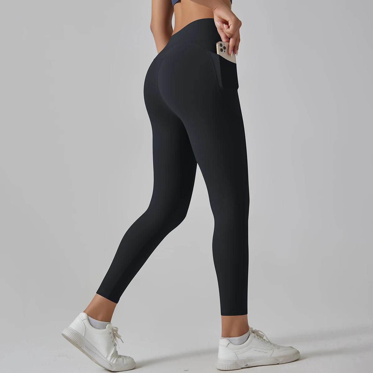 Hamidou Women's High Waist Leggings with Pockets - Yoga & Gym - Buy Center