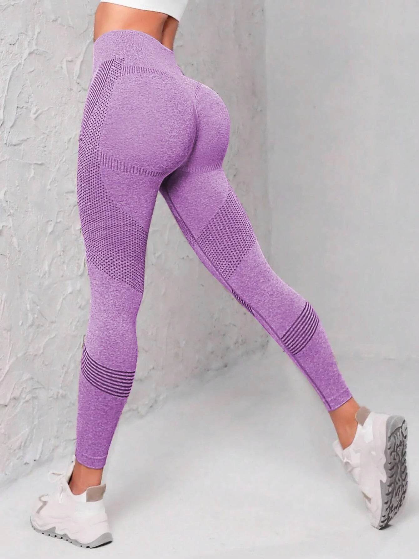 Seamless Wide Waistband Sports Leggings - Women’s Full Length Yoga Fit - Buy Center