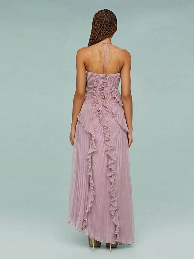Chin.Sweety Elegant Backless Evening Gown - A-Line Summer Dress - Buy Center