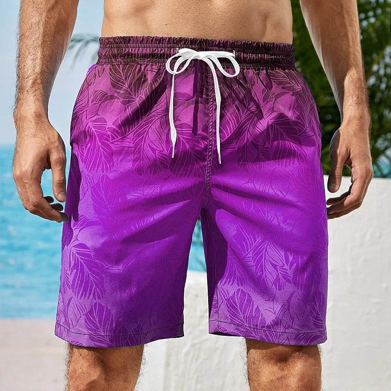 Colorful 3D Printed Beach Shorts for Men - Casual Summer Swim Trunks - Buy Center