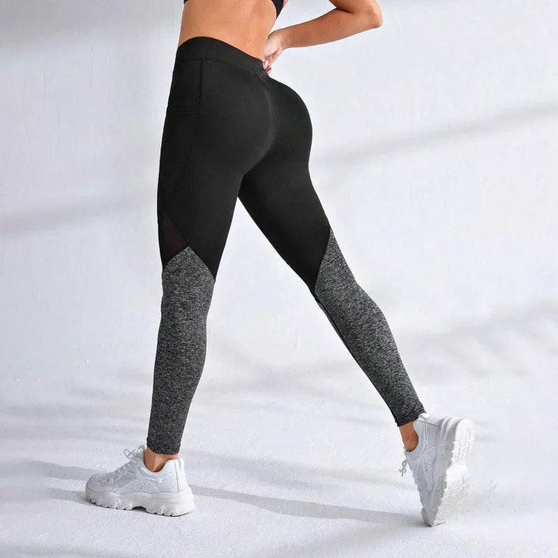MODX Women's High Waist Mesh Spliced Leggings - Gym & Fashion Tights - Buy Center