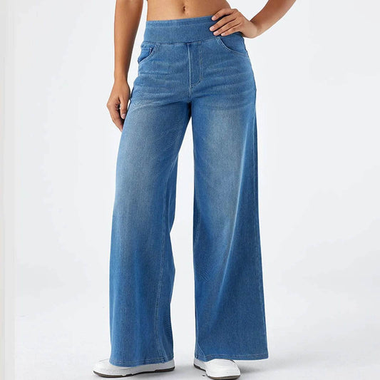 YOUYEDIAN Women's High Waist Wide Leg Jeans - Casual Retro Style - Buy Center