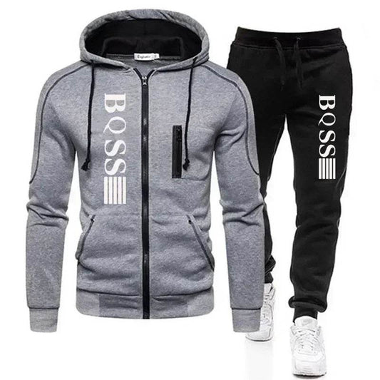 Men's Casual Hooded Coat & Pants - Spring Autumn Sports Suit - Buy Center