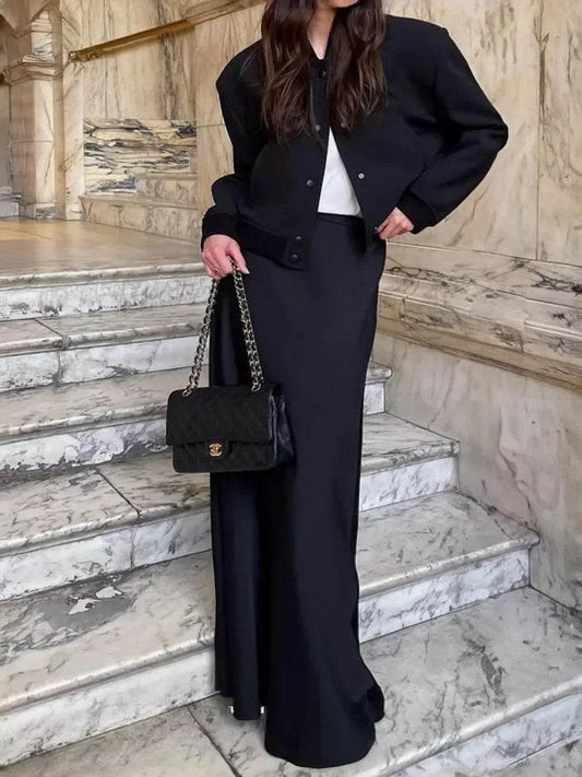 Bornladies Women's Casual Satin Maxi Skirt - High Waist Fishtail Style - Buy Center