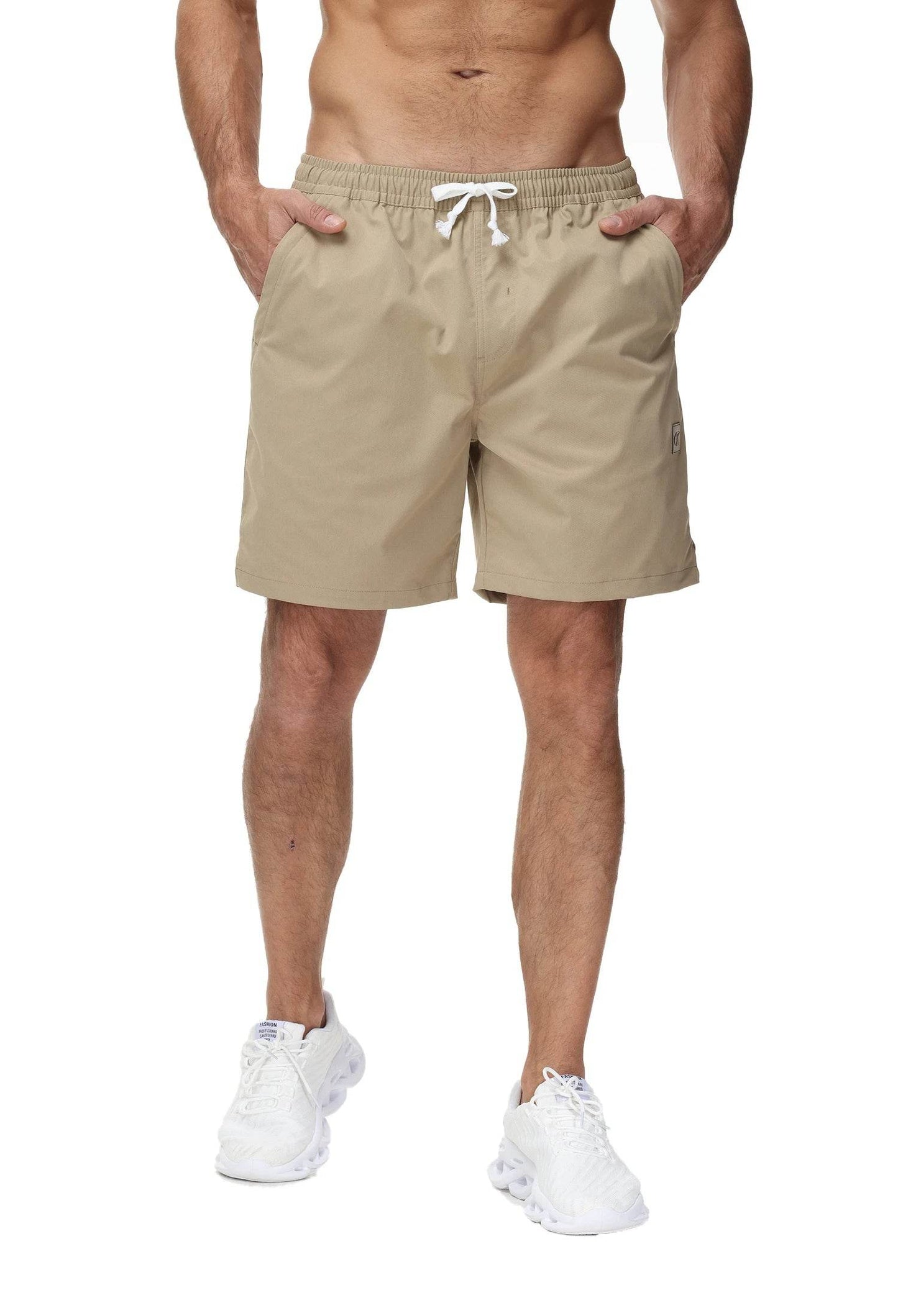 Men's Casual Twill Shorts - 7 Inch Stretch Cargo with Zipper Pockets - Buy Center