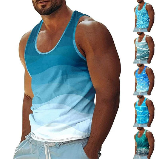 2025 Casual Funny Tank Top for Men - 3D Print, Quick Dry Basketball Vest - Buy Center