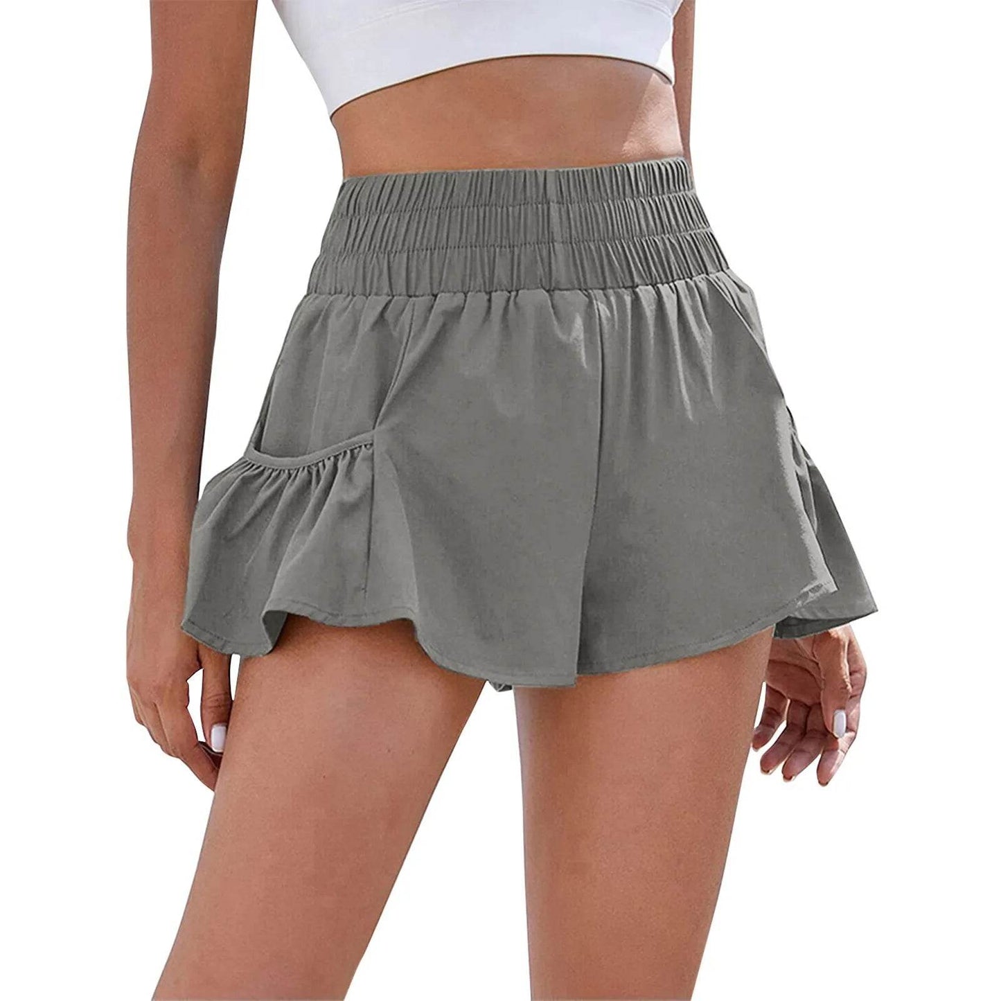 MXWFDY Women's High Waist Sports Shorts - Quick Dry, Casual Fit - Buy Center