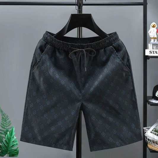 Men's Summer Ice Silk Shorts - Trendy Casual Beach Knee-Length Pants - Buy Center