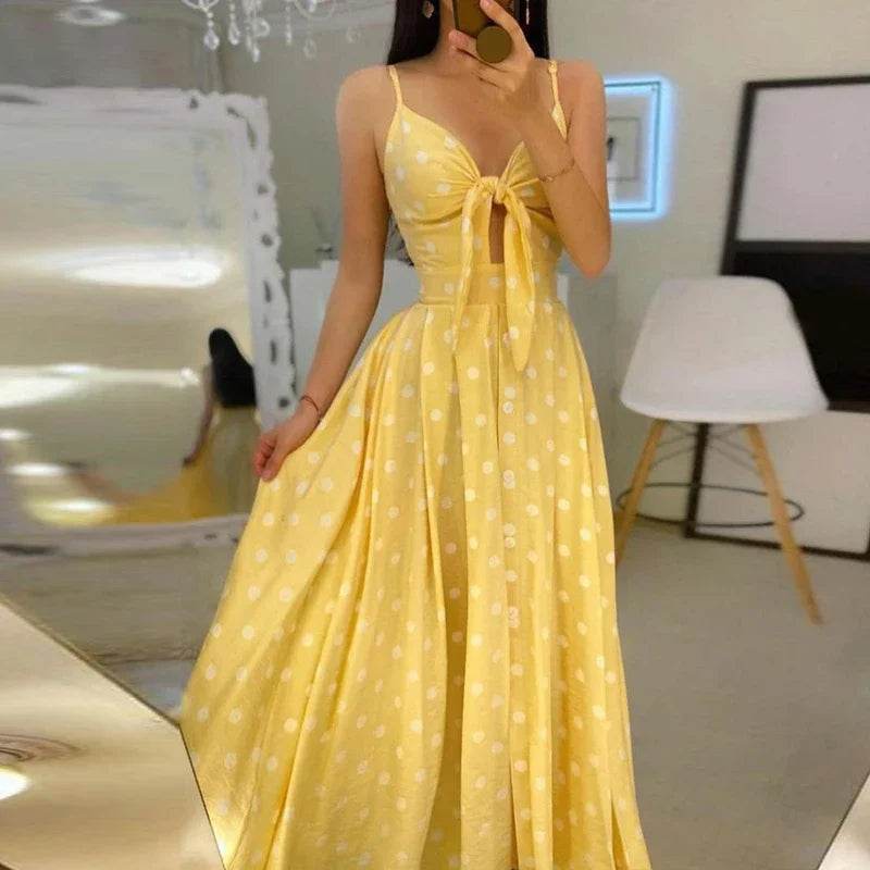 Elegant Women’s V-Neck Backless Summer Dress - Party & Club Wear - Buy Center