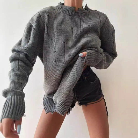 Women's Oversize Turtleneck Sweater - Thick Vintage Chunky Knit - Buy Center