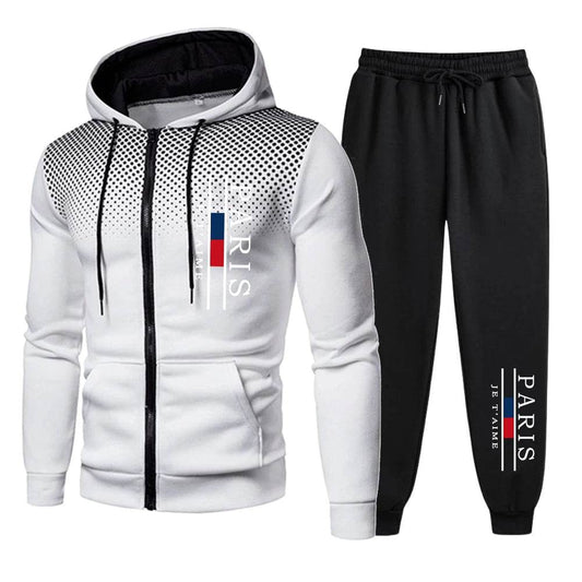 Men's Casual Fashion Tracksuit - Zipper Jacket & Jogging Pants Set - Buy Center