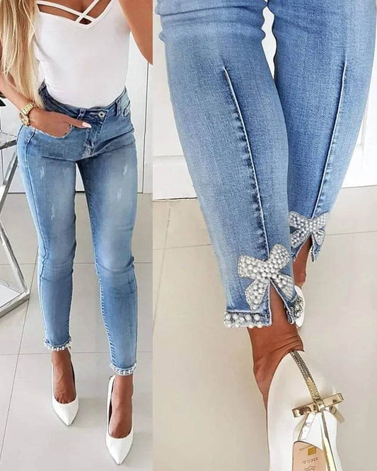 FANAN Women's High Waisted Skinny Jeans - Vintage Summer Style - Buy Center