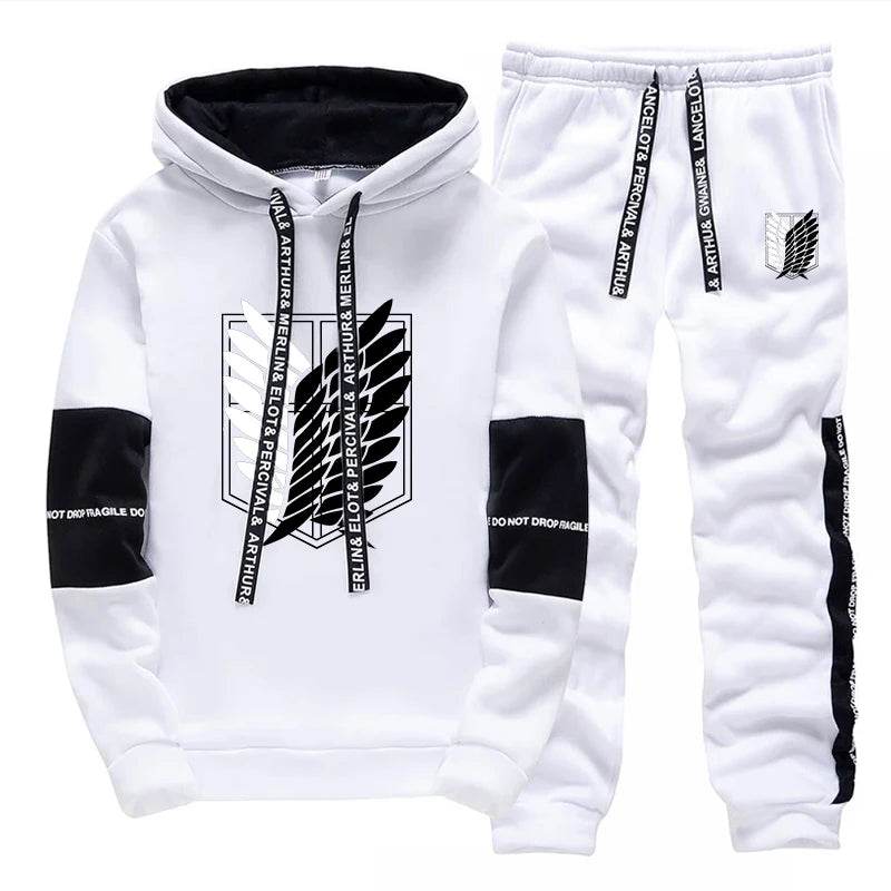 Men's Casual Tracksuit Set - Hooded Sweatshirt & Joggers for Daily Wear - Buy Center