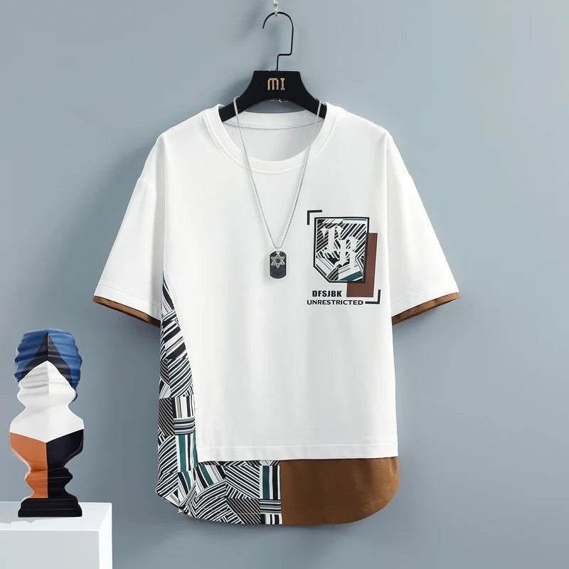 Men's Summer Tracksuit - Fashion Print T-Shirt & Shorts Set - Buy Center