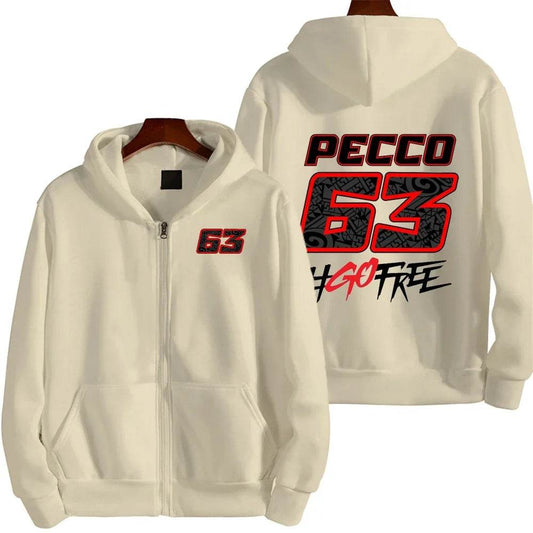 Pecco Bagnaia Zip Up Hoodie - Spring Autumn Casual Men’s Jacket - Buy Center