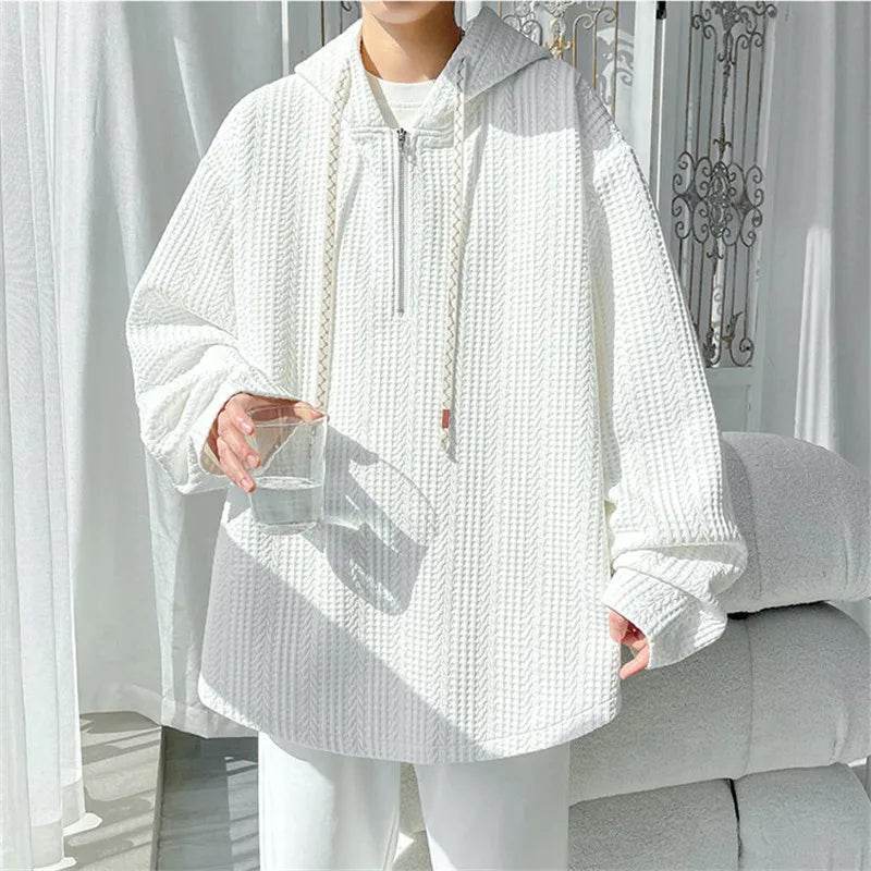 FAVOCENT Men's Hooded Sweatshirt - Casual Loose Pullover for Spring & Autumn - Buy Center